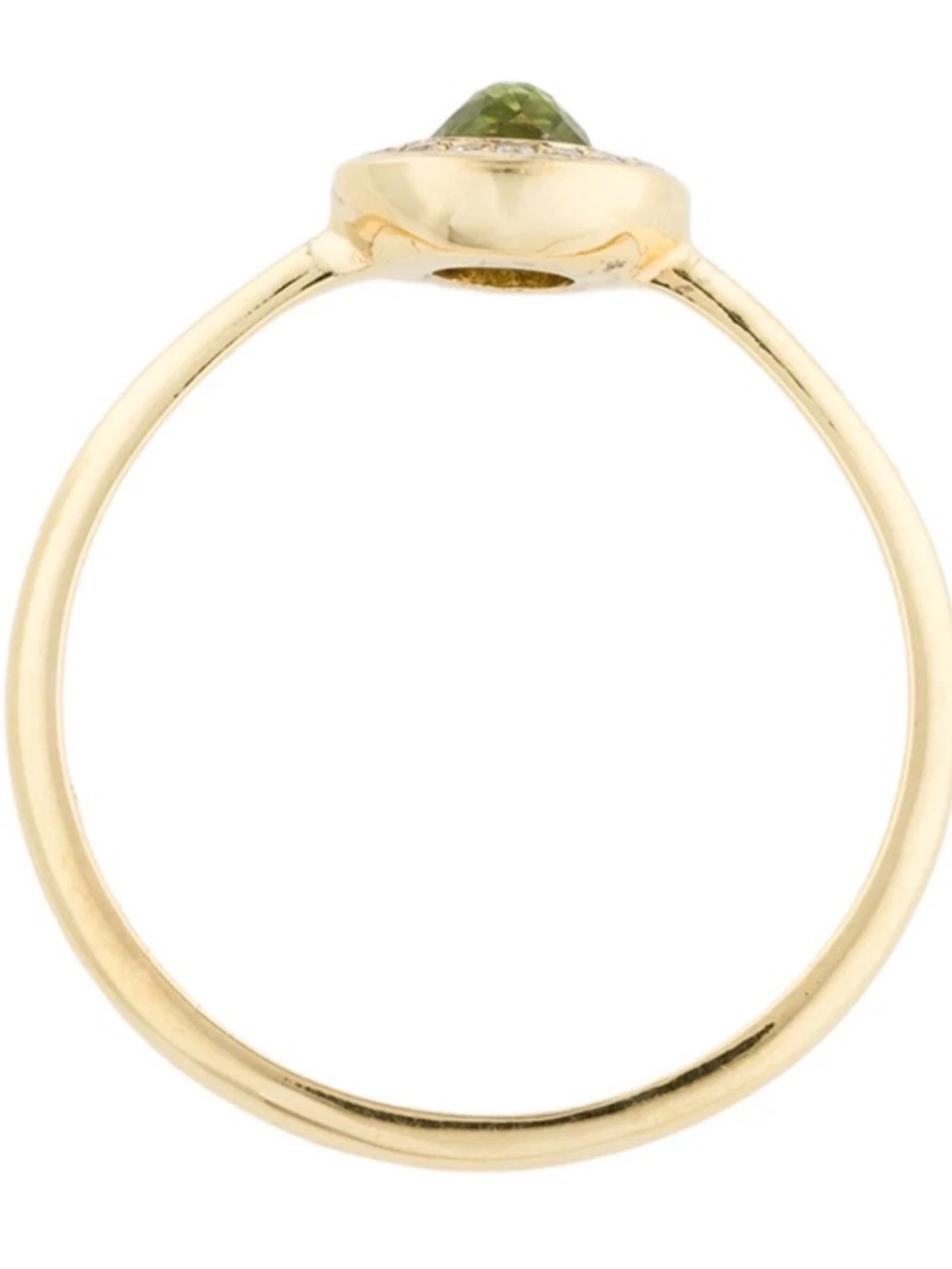 Ippolita 18k Gold Peridot w Diamonds Lolipop Mini Ring -6.5 Like NEW - Picture 6 of 11
